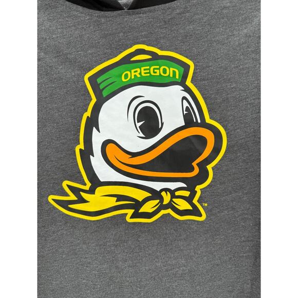 University Of Oregon DUCKS Long Sleeve Hoodie Shirt Grey Size XL Licensed New - Picture 3 of 8